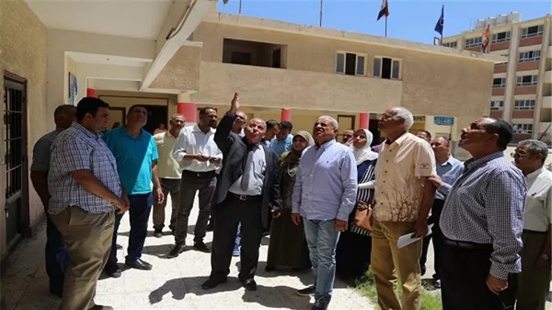 تنفيذا لقرارمحافظ السويس.. البدء في صيانة مدرسة صلاح نسيم للتعليم الاساسي