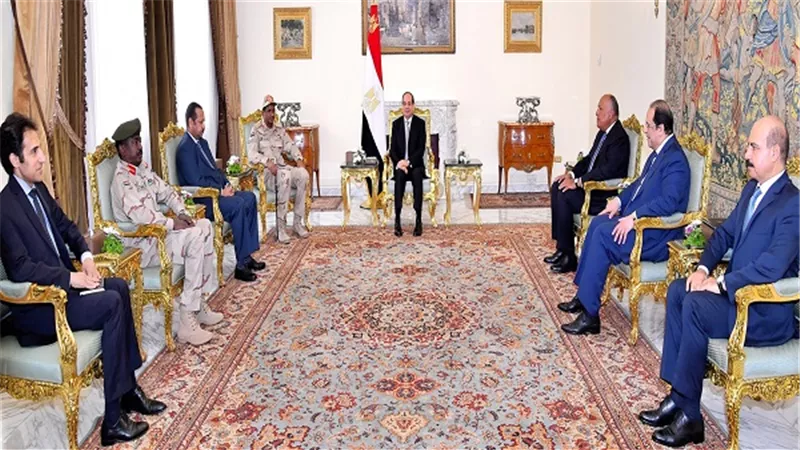 الرئيس السيسي يستقبل نائب رئيس المجلس العسكري الانتقالي السوداني