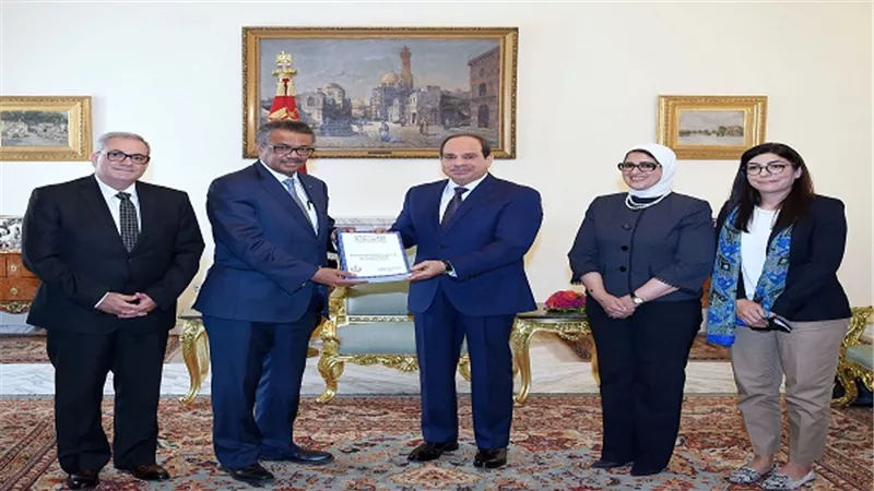 بسام راضي: الرئيس السيسي يستقبل مدير منظمة الصحة العالمية