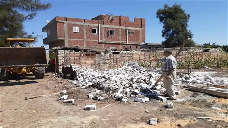 بالصور.. ازالة أربع مخالفات بناء بحي غرب وشرق المنصورة ومركز طلخا بالدقهليه