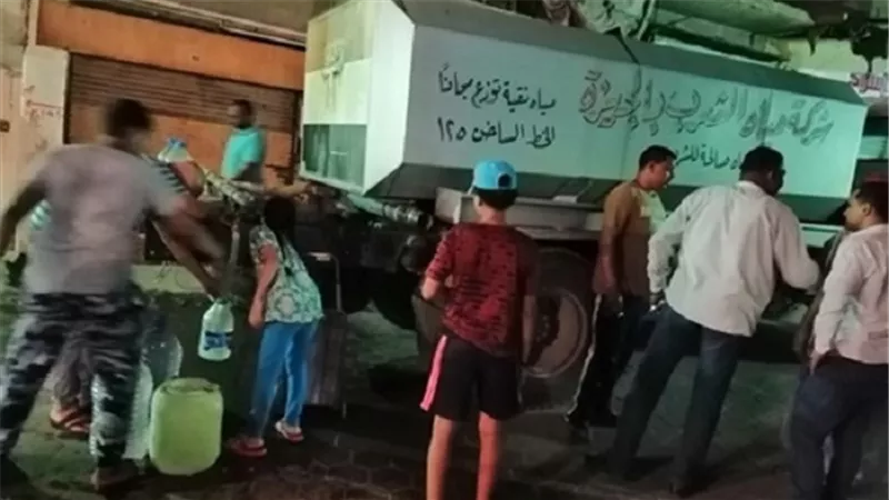إنتظام ضخ المياه للمناطق المتضررة بالجيزة