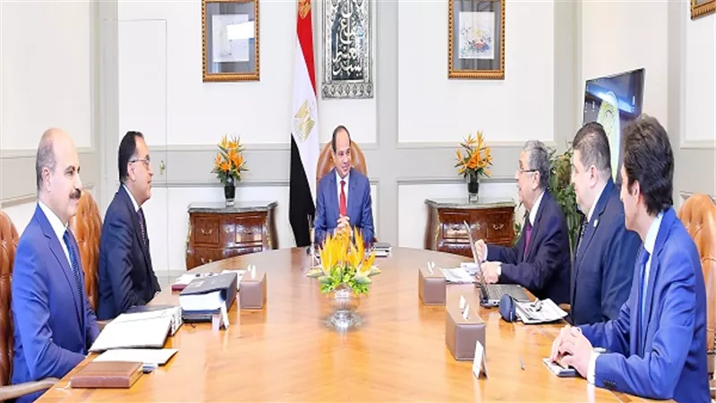 الرئيس السيسي يجتمع مع رئيس مجلس الوزراء ووزير الكهرباء