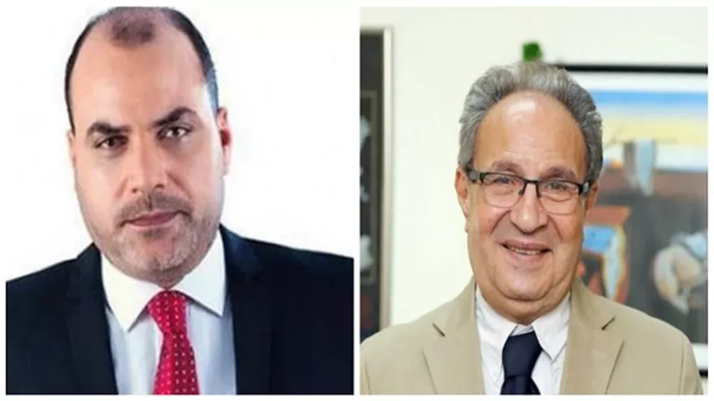 رئيس جامعة مصر للعلوم والتكنولوجيا ونائبه ضيفا محمد الباز فى 