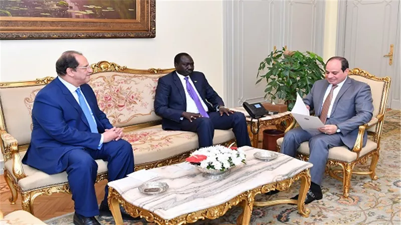 الرئيس السيسي يستقبل المبعوث الشخصي لرئيس جمهورية جنوب السودان