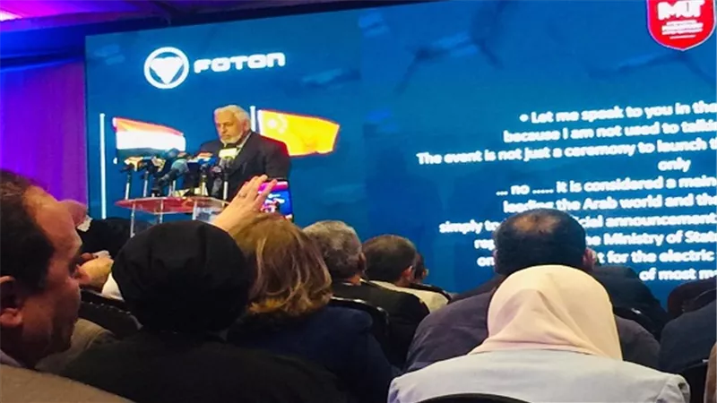 كلمة وزير الانتاج الحربي فى إحتفالية الأتوبيسات الكهربائية