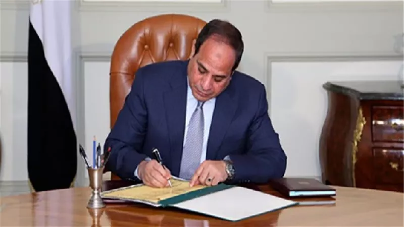 السيسى يصدق على قانون خاص بمصر للطيران