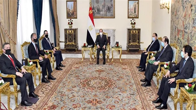 الرئيس السيسي يلتقي وزير الخزانة الامريكي 