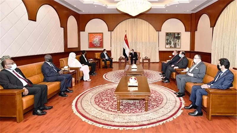 الرئيس السيسي يبحث الجهود المشتركة بين مصر والسودان المتعلقة بسد النهضة