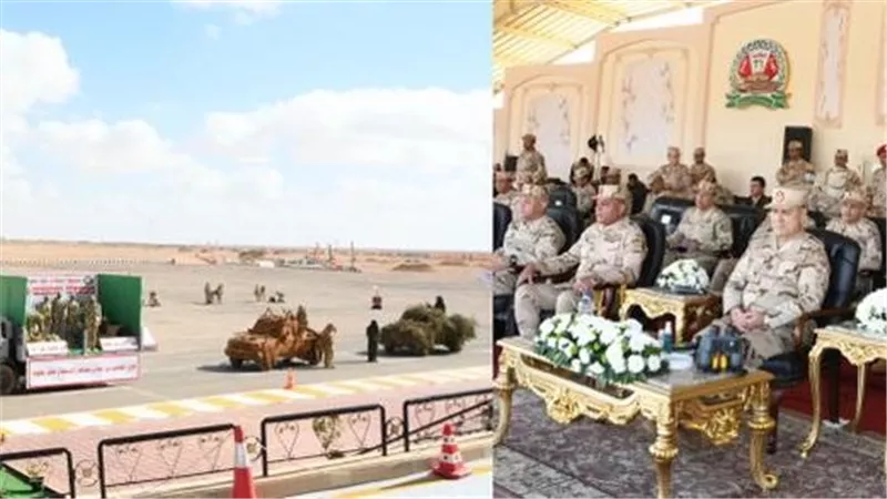 رئيس الأركان  يشهد بياناً عملياً للتكتيكات الصغرى والمهارة فى الميدان 
