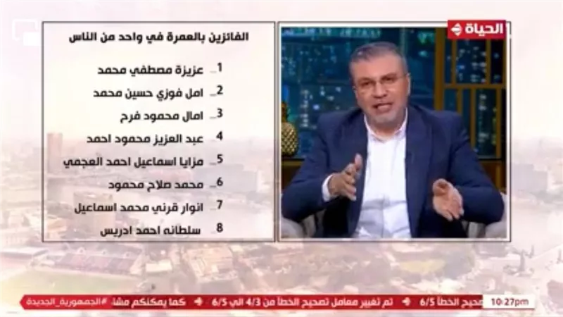 بـ٣٠ رحلة عمرة.. عمرو الليثي يفاجئ جمهور «واحد من الناس» في حلقاته 