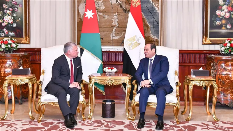 بحث سبل تعزيز أوجه التعاون الثنائي.. الرئيس السيسي يستقبل ملك الأردن