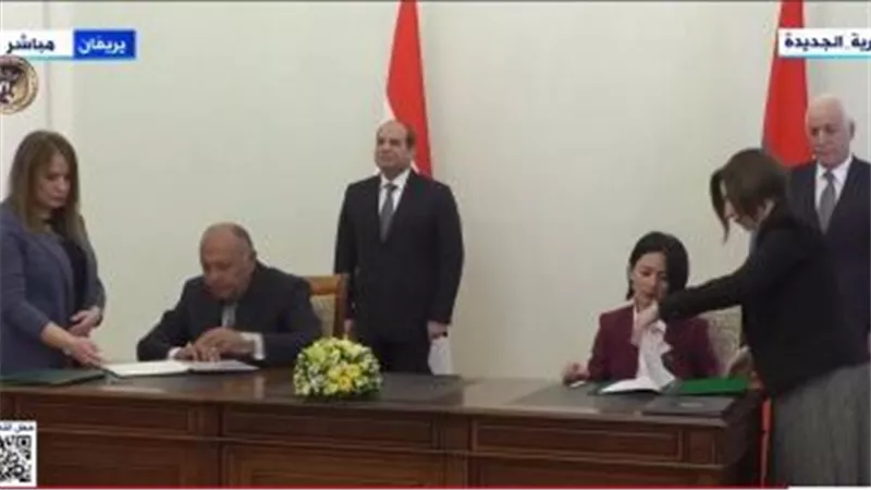 الرئيس السيسي ورئيس أرمينيا يشهدان توقيع اتفاقيات تعاون بين البلدين