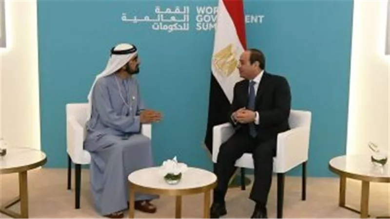 الرئيس السيسي يلتقى حاكم دبى
