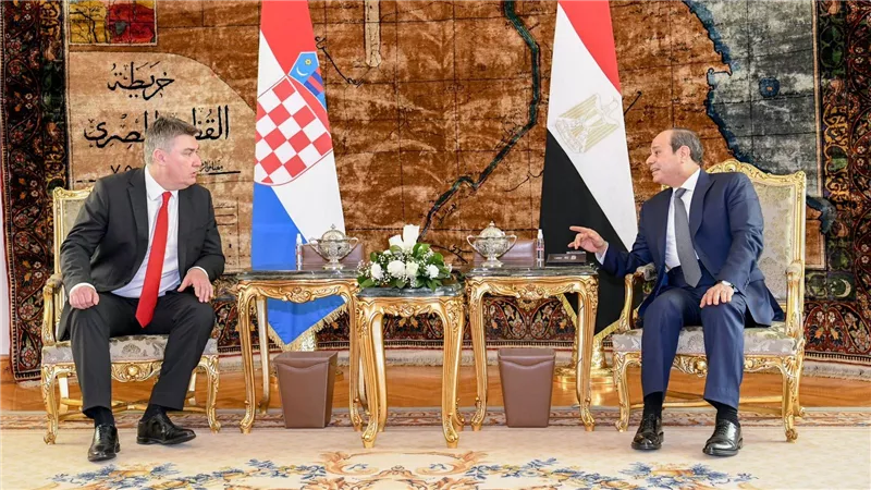 ‎تفاصيل استقبال الرئيس السيسي نظيره الكرواتي زوران ميلانوفيتش