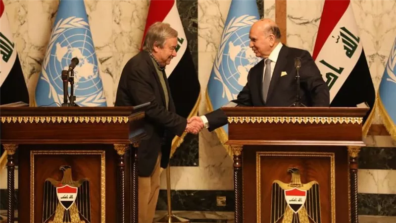 أنطونيو غوتيريش يجدد تأكيد الأمم المتحدة على دعم العراق