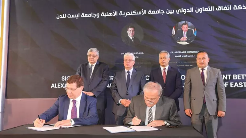 وزير التعليم العالي يشهد توقيع اتفاقية تعاون بين جامعة الإسكندرية الأهلية وجامعة 