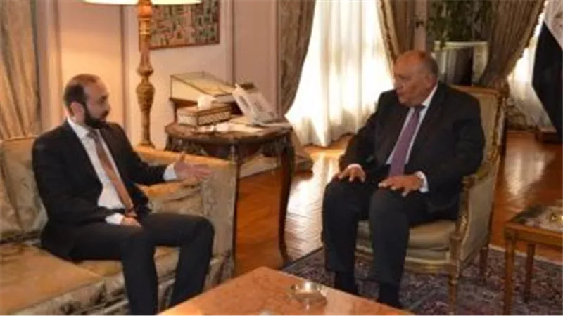 وزير الخارجية يستقبل نظيره الأرمينى فى مقر وزارة الخارجية بماسبيرو