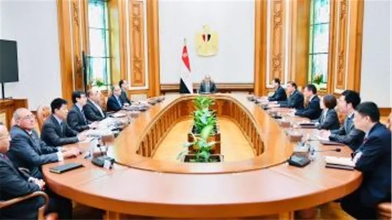 الرئيس السيسي يستقبل رئيس مجموعة الصين الدولية للطاقة