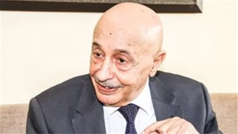 عقيلة صالح يشيد بمواقف مصر الرافضة للتدخلات الخارجية فى الشئون الليبية