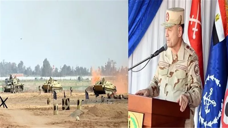  رئيس الأركان يشهد بياناً عملياً للتكتيكات الصغرى والمهارة فى الميدان 