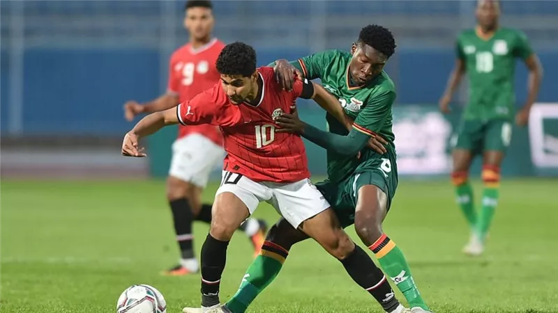 الشوط الأول.. تعادل مخيب لمنتخب مصر الأولمبي أمام زامبيا