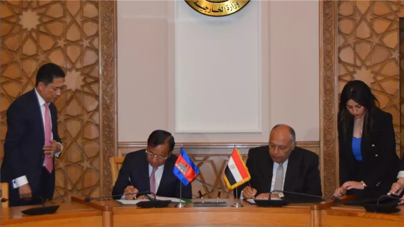 وزير الخارجية يستقبل نائب رئيس الوزراء ووزير الخارجية والتعاون الدولي بمملكة كمبوديا