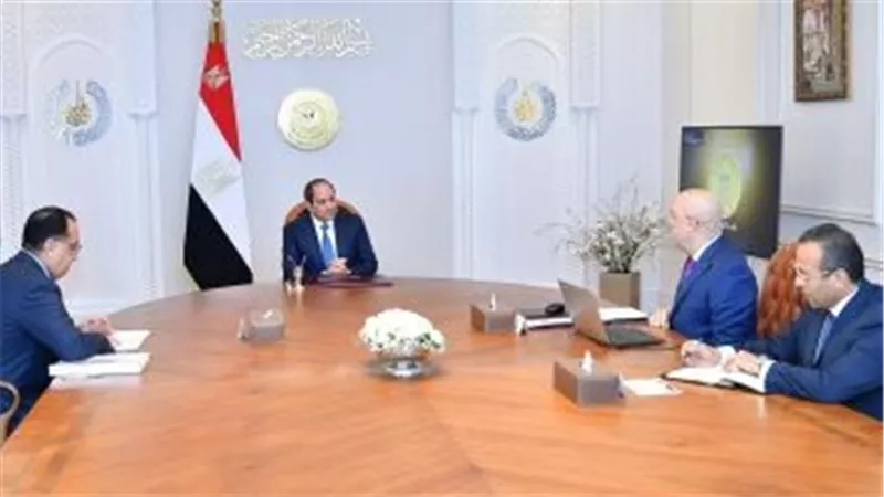 الرئيس السيسي يطلع على تطورات سير العمل فى سد 