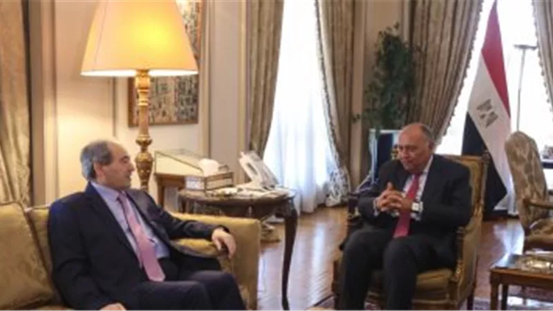 وزير الخارجية يستقبل نظيره السورى فى مقر الوزارة بماسبيرو