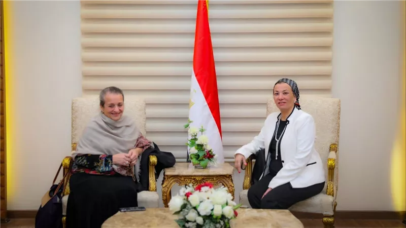 وزيرة البيئة تودع الأميرة عالية بنت الحسين في ختام زيارتها لمصر 