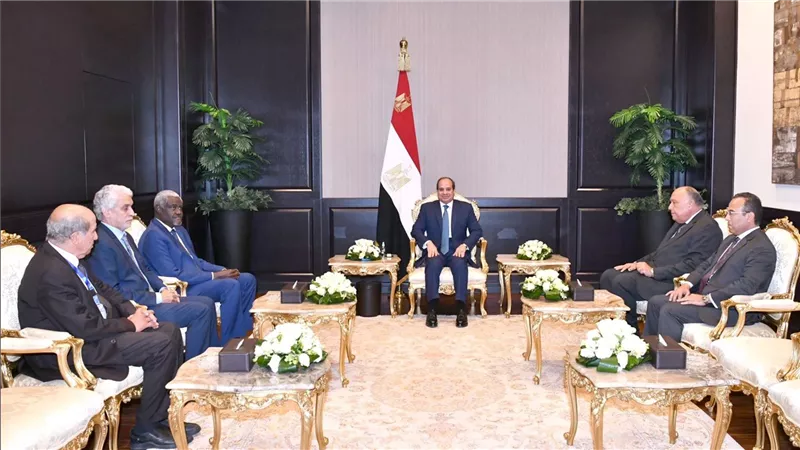  الرئيس السيسي يناقش أبرز الملفات المطروحة على أجندة الاتحاد الأفريقي 
