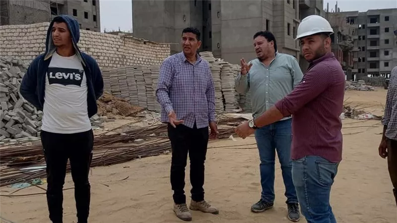 عبد الجابر يتفقد أعمال الإنشاءات بمدينة السويس الجديدة