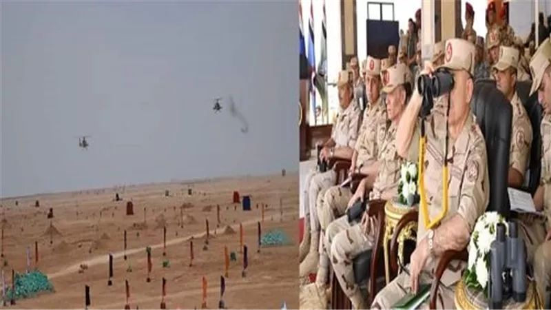 رئيس الأركان يشهد المرحلة الرئيسية لمشروع تكتيكى بجنود بالذخيرة الحية (رعد -33) 
