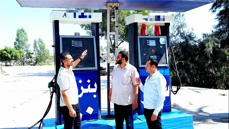 ضبط محطة تموين سيارات بدون ترخيص بالبحيرة