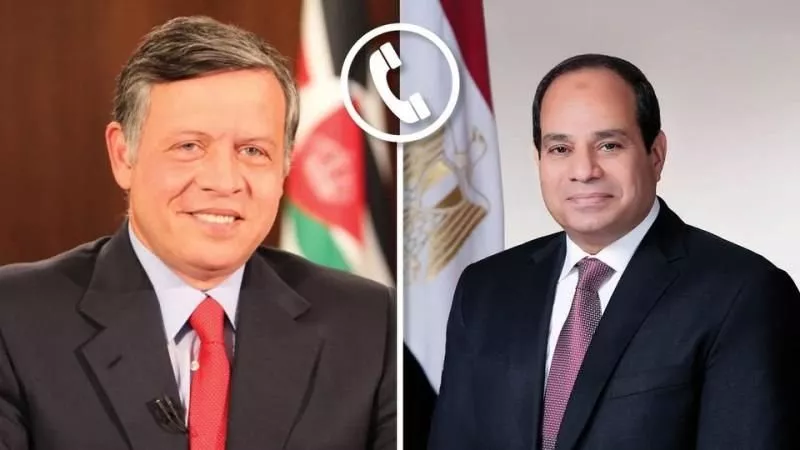 بمناسبة عيد الأضحى المبارك.. الملك عبدالله يهنئ الرئيس السيسي هاتفياً