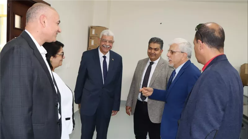القاصد يستقبل لجنة من المجلس الأعلى للجامعات بجامعة المنوفية الأهلية 