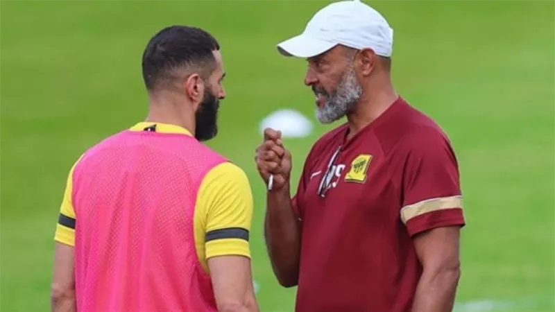 بسبب شارة القيادة.. أزمة بين بنزيما ونونو سانتو والفرنسي يهدد بالرحيل