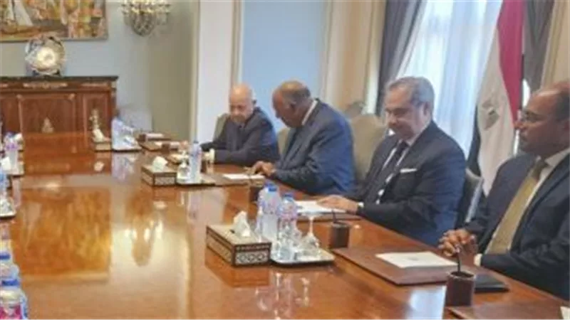 شكرى يبحث مع مساعده للشئون القنصلية والمصريين في الخارج سير العمل القنصلى