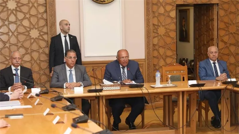 وزير الخارجية يلتقي بالسفراء المنقولين للعمل كرؤساء لبعثات مصر في الخارج 