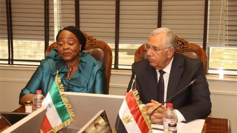 القصير يلتقي رئيسة مجلس الشيوخ لدولة غينيا الاستوائية بمقر الوزارة بالعاصمة الادارية 