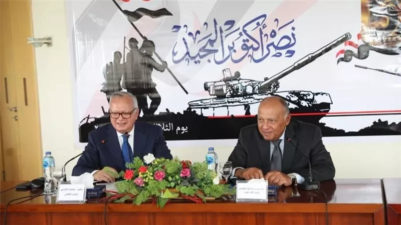 وزير الخارجية يشارك في ندوة المجلس المصري للشئون الخارجية بمناسبة الاحتفال بالذكرى الخمسين لحرب أكتوبر المجيدة