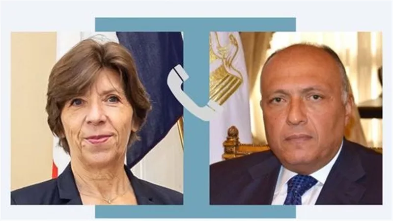 وزير الخارجية يناقش مع نظيرته الفرنسية جهود وقف التصعيد بين الجانبين الفلسطيني والإسرائيلي