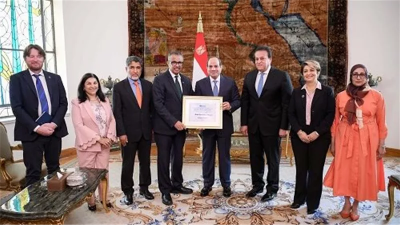 السيسي يلتقي المدير العام لمنظمة الصحة العالمية