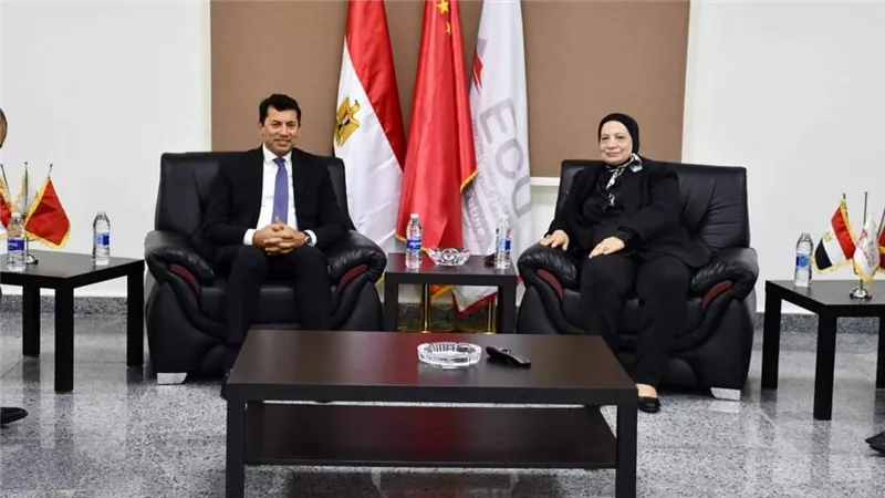 وزير الشباب والرياضة يشهد افتتاح المقر الجديد للجامعة المصرية الصينية بمدينة نصر