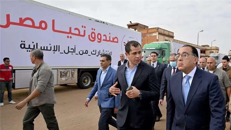 رئيس الوزراء يطلق أكبر قافلة مساعدات إنسانية شاملة للأشقاء الفلسطينيين في غزة  من 
