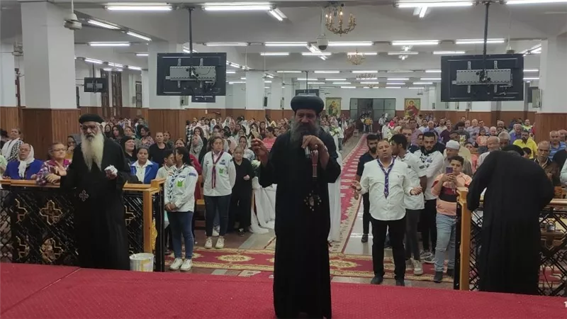 كنيسة مار جرجس بالسويس تحتفل بعيد شفيعها