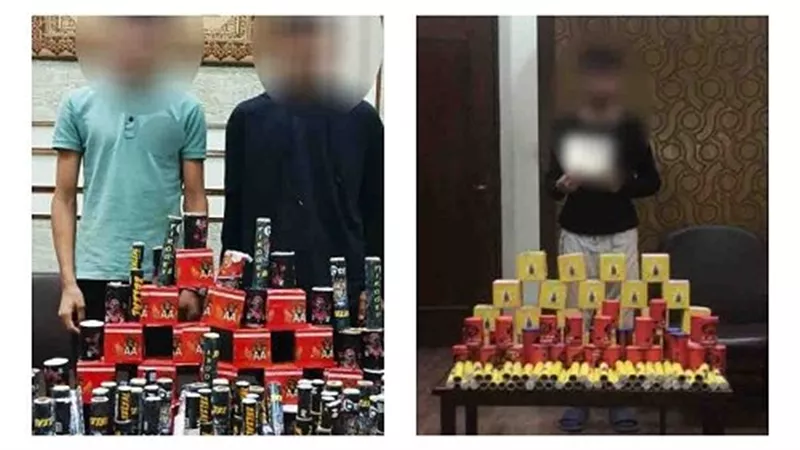 عبر مواقع التواصل الإجتماعى.. ضبط 3 عاطلَين لقيامهم بالإتجار في الألعاب النارية