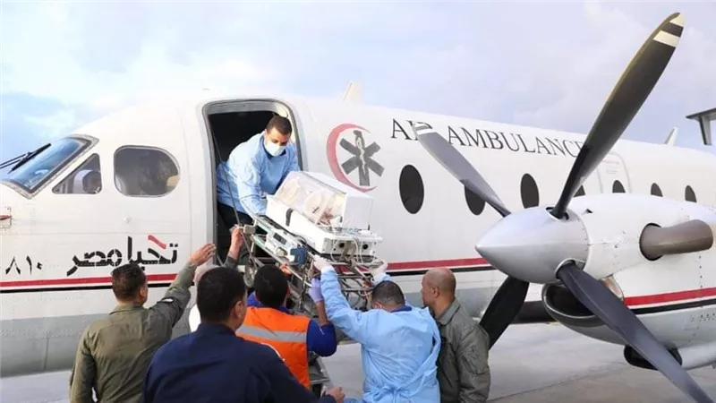 بناء على توجيهات الرئيس..الصحة: الإسعاف الطائر ينقل 12 طفلا من الأطفال الفلسطينيين المبتسرين إلى مستشفى العاصمة الإدارية
