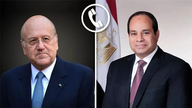 للحيلولة دون توسع دائرة الصراع.. تفاصيل إتصال الرئيس السيسي ورئيس الحكومة اللبنانية