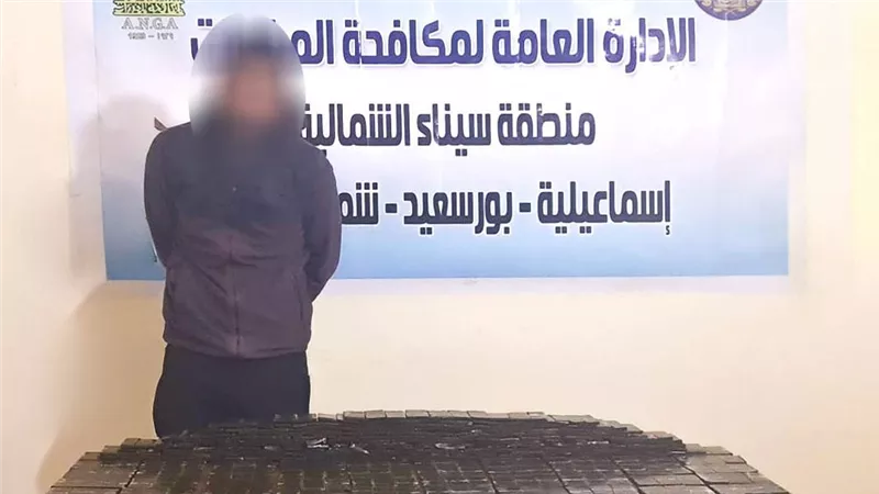 قدرت بـ 4 مليون جنيهاً.. ضبط 550 طربة حشيش بحوزة عنصر إجرامى بالإسماعيلية