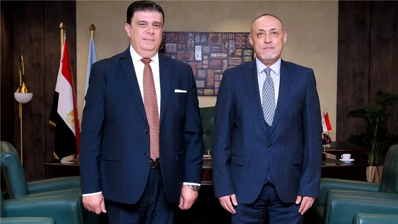 حسين زين يستقبل رئيس شبكة الإعلام العراقي بمقر الهيئة بالعاصمة الإدارية الجديدة لتعزيز التعاون الإعلامي